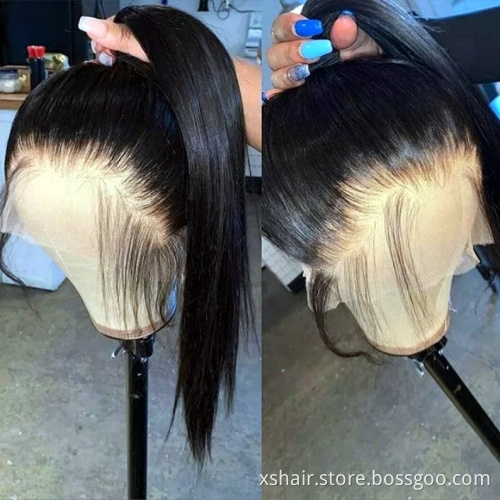 Wholesales Virgin Hair 13x4 10A 180% Density Brazilian Human Hair Lace Front Wigs 360 Straight Hair Wig Vendors